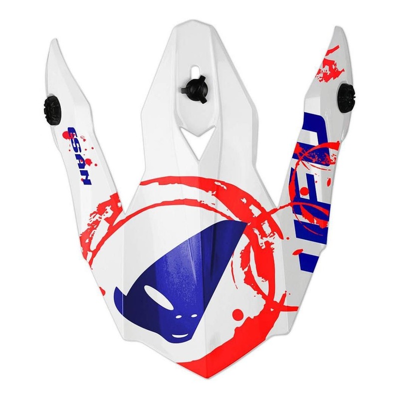 Visière Ufo pour casque Esan blanc/bleu/rouge