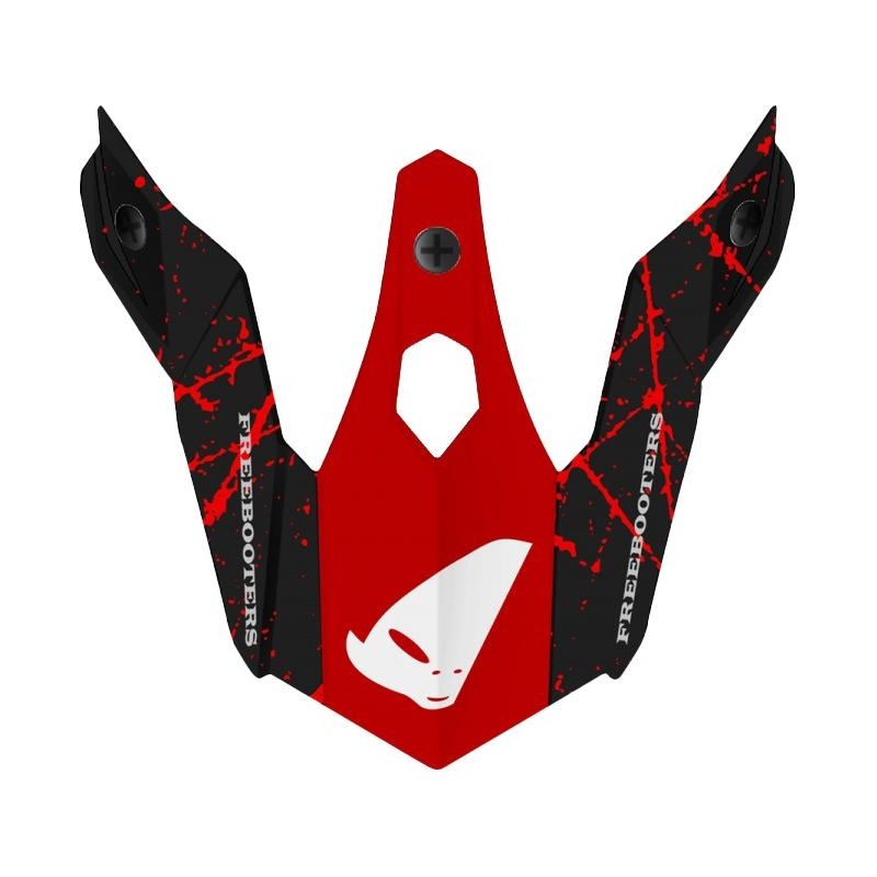 Visière Ufo pour casque Freebooter boy rouge/noir