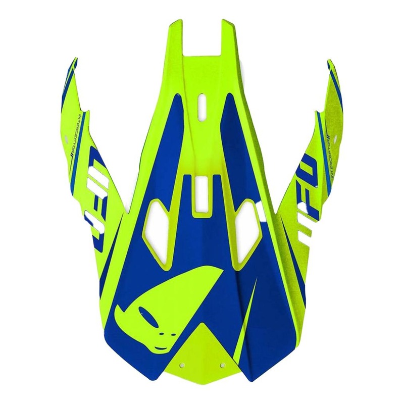Visière Ufo pour casque Interceptor vert fluo/bleu