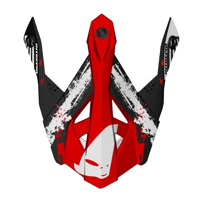 Visière Ufo pour casque Intrepid blanc/rouge/noir