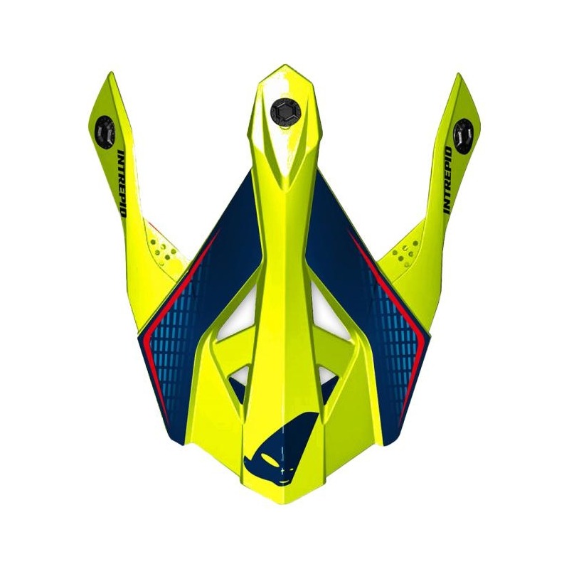 Visière Ufo pour casque Intrepid jaune fluo/bleu