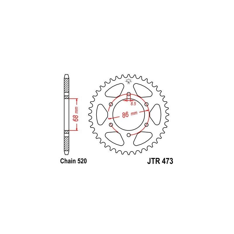 Couronne JT Sprockets Acier pas 520 37 dents - Pour Kawasaki Z250 81-8