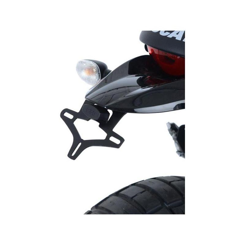 Support de plaque d’immatriculation R&G Racing noir Ducati Scrambler 1100 Desert Sled 17-20