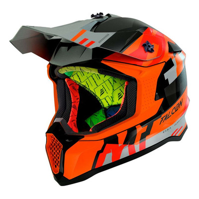 Casque cross MT Helmets Falcon Arya orange mat