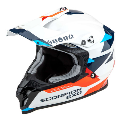 Casque cross Scorpion VX-16 Evo Air Rod white/red/blue