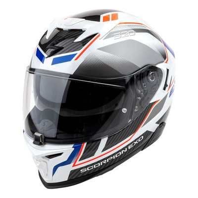Casque intégral Scorpion Exo-520 Evo Air Lena pearl white/blue
