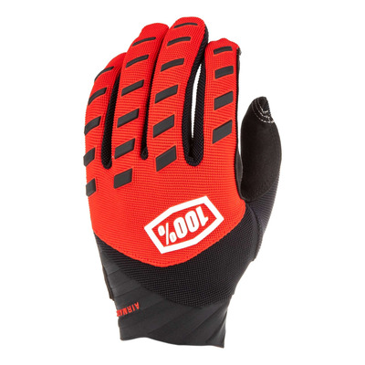 Gants cross 100 % Airmatic CE rouge/noir