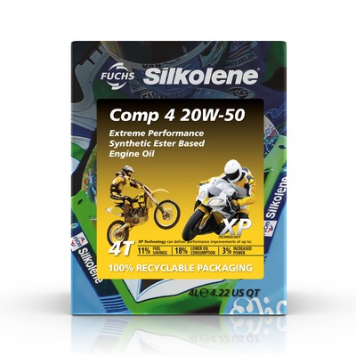 Huile moteur Silkolene Comp 4 20W50 XP 4 temps cube 4L