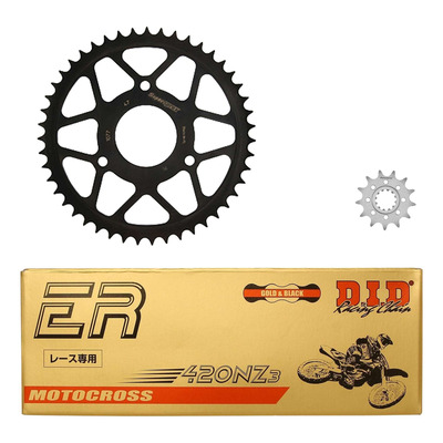 Kit chaîne DID type TT attache rapide pour Rieju 50 RS2 50 Matrix 2003