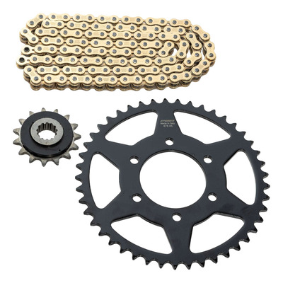Kit chaîne EK/PBR 15x45-114m chaîne 520 SRX2 or couronne acier Kawasaki Z 800 13-16