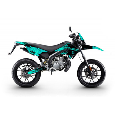 Kit déco La Bécanerie Mud noir/vert holographique Derbi DRD X-treme/Gilera SMT