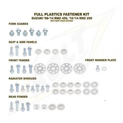 Kit visserie complet de plastiques Bolt pour Suzuki RM-Z 250 10-16