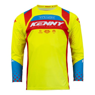 Maillot cross Kenny Track Focus jaune fluo/rouge