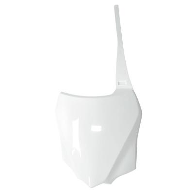 Plaque numéro frontale RTech blanche pour Kawasaki KX 85 14-16