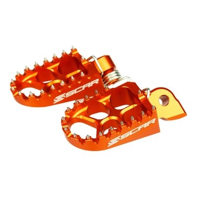 Reposes pieds Scar Evolution orange pour KTM SX 125 98-15