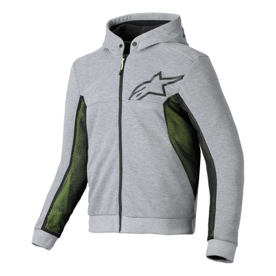 Sweat moto à capuche Alpinestars Chrome Air Sport gray heather/black