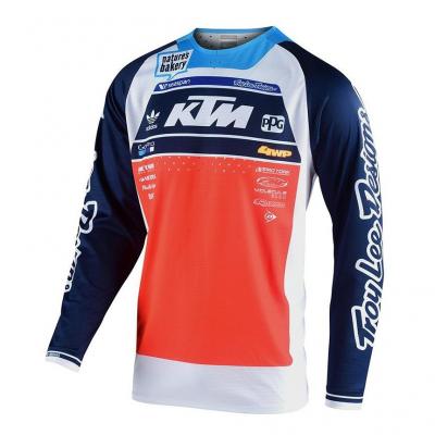Maillot cross Troy Lee Designs SE Pro Boldor Team KTM orange/bleu