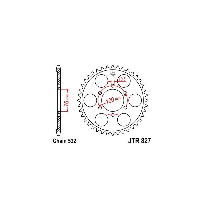 Couronne JT Sprockets Acier pas 520 42 dents - Pour Suzuki GSX-R 1100