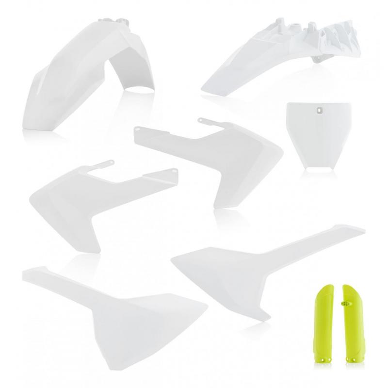 Kit plastiques complet Acerbis Husqvarna 85 TC 2019 blanc/jaune (coule