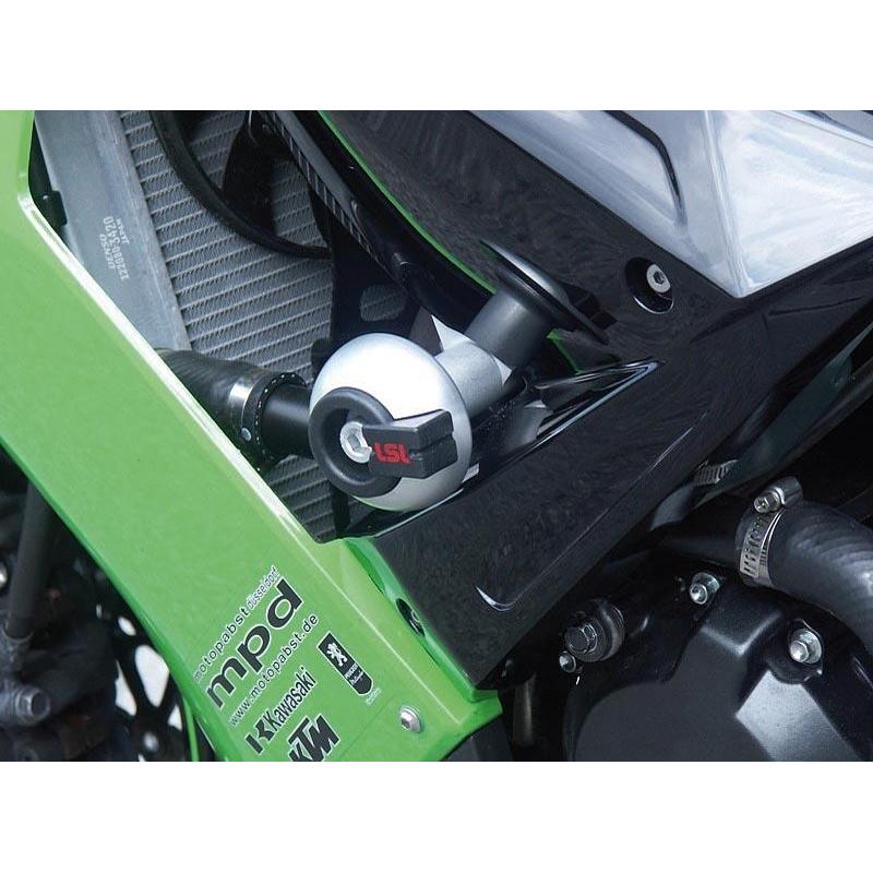 Kit fixation tampon de protection LSL Kawasaki ZX-10R 08-10 avec plati