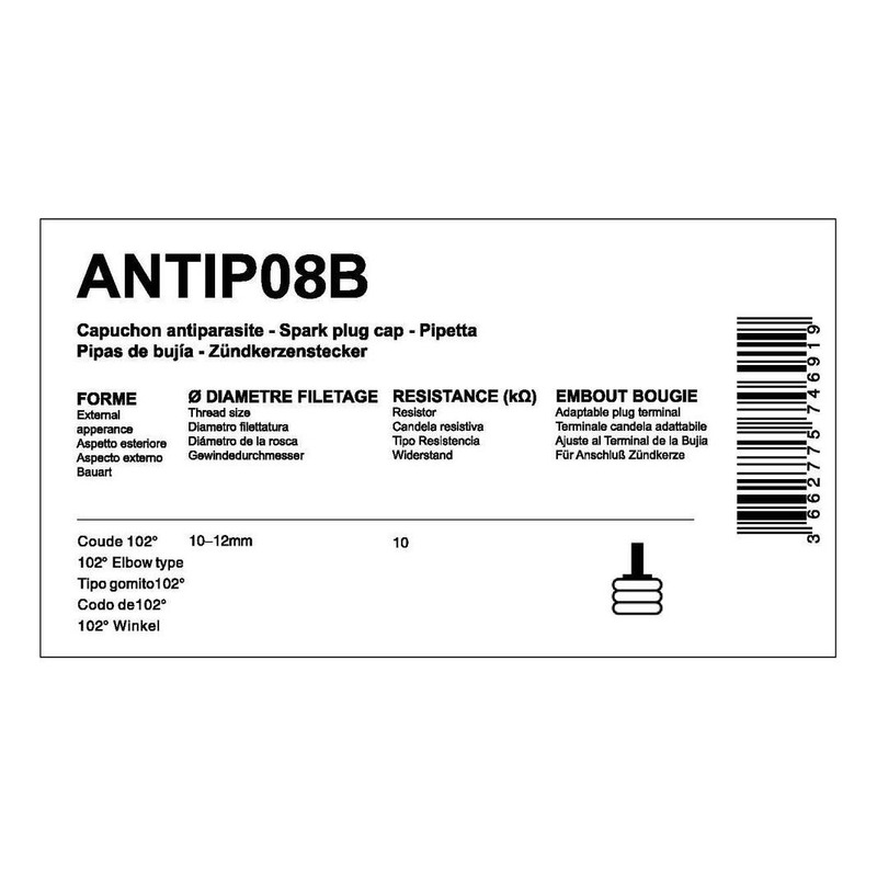 Antiparasite NGK XD10F Noir