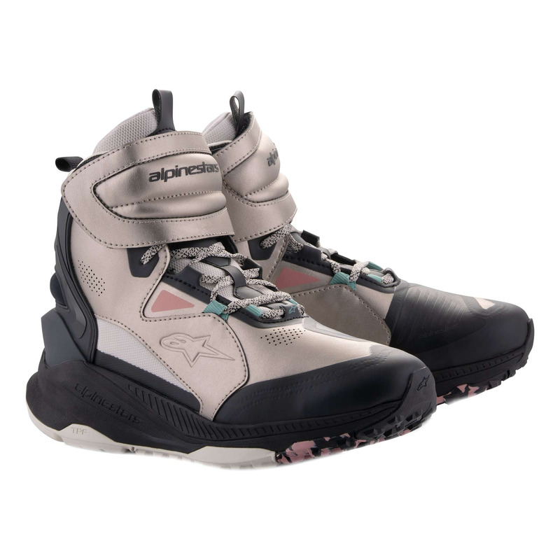 Baskets moto Alpinestars Speedstreet ecru/coral/black/aqua- 35.5