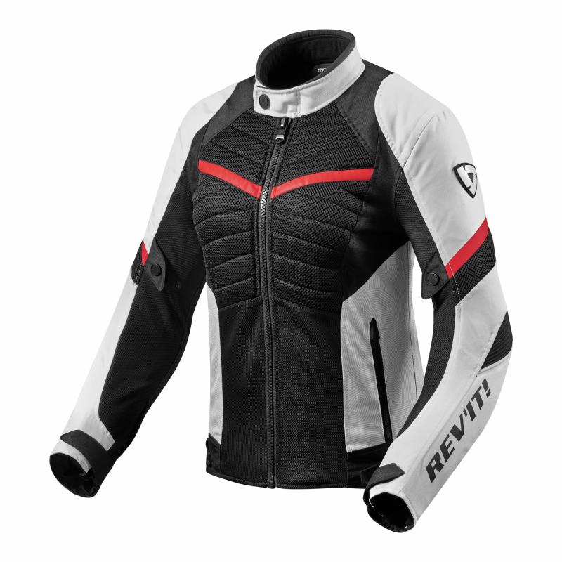 Blouson textile femme Rev'it Arc Air Ladies blanc/rouge- 38