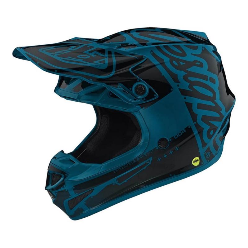 Casque cross enfant Troy Lee Designs SE4 Polyacrylite Factory ocean- Y