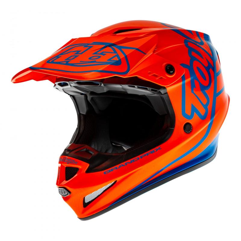 Casque cross Troy Lee Designs GP Silhouette orange/cyan- 2XL