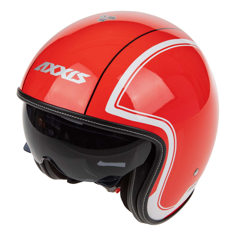Casque jet Axxis Hornet SV Royal rouge (ECE 22.05)- XS