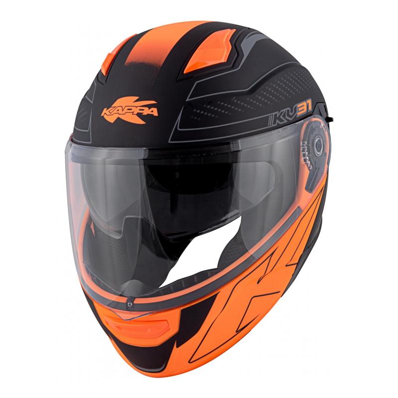 Casque modulable Kappa KV31 Arizona Bigger noir mat/orange- S