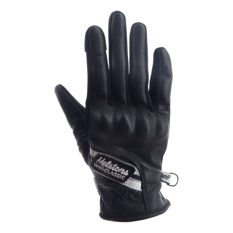 Gants cuir femme Helstons DS Air Lady noir/blanc- T6