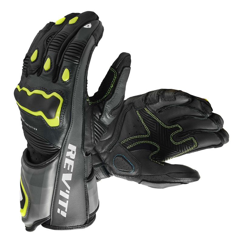 Gants cuir Rev’It Quantum 3 grey/neon yellow