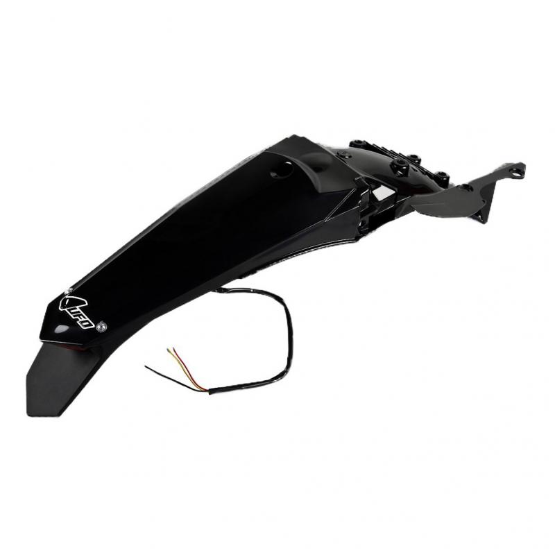 Garde boue arrière avec feux LED UFO Yamaha 250 WR-F 15-19 noir