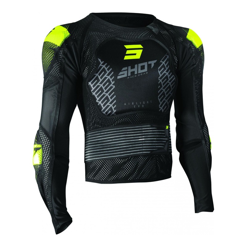 Gilet de protection Shot Airlight 2.0 noir/jaune (Homologation FFM)- 2