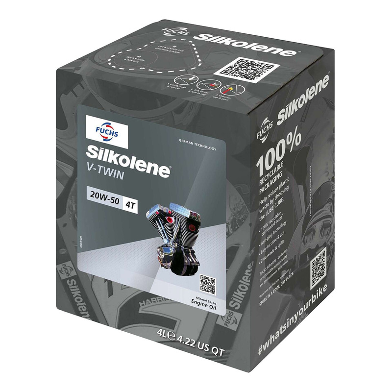 Huile moteur Silkolene V-Twin 20w50 cube 4L