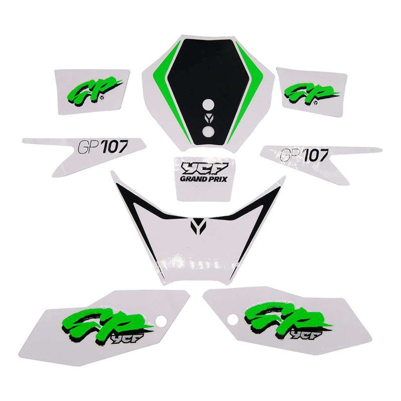 Kit Déco Origine YCF Vert Édition GP 107A pour MINI GP 107 / 157 / 187