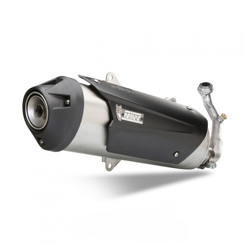 Ligne complète non catalysée 1x1 MIVV URBAN inox brossé / ABS noir