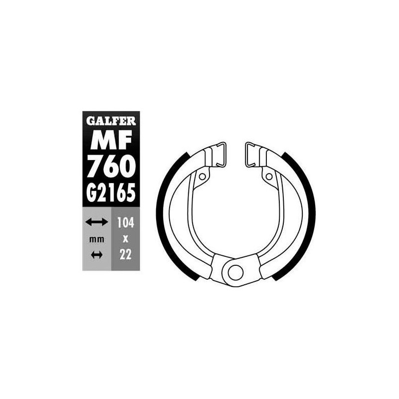 Mâchoire de frein 24 Galfer Peugeot 103 Spx/Rcx/Fxr
