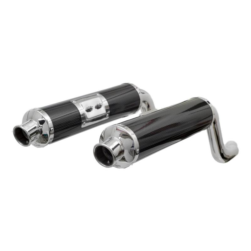 Paire de silencieux Spark ronds carbone Ducati Monster 695 06-07