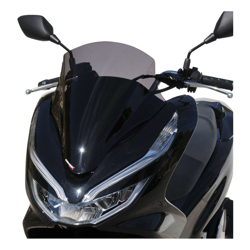 Pare-brise taille origine Ermax Honda PCX 125 18-20 ABS noir foncé opaque