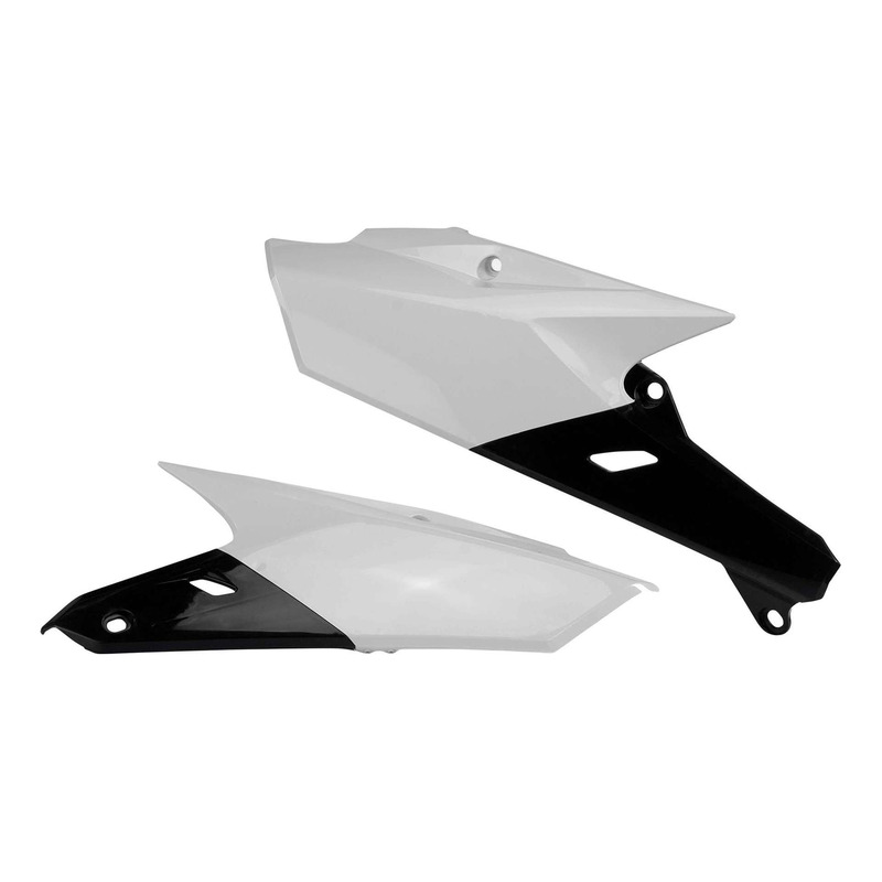 Plaques LatÃÂ©rales ACERBIS Blanc / Noir Ã¢   Yamaha 250 / 450 YZF