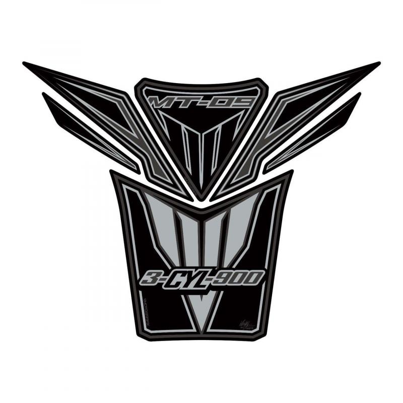 Protection de réservoir Motografix noir/argent Yamaha MT-09 6 pièces