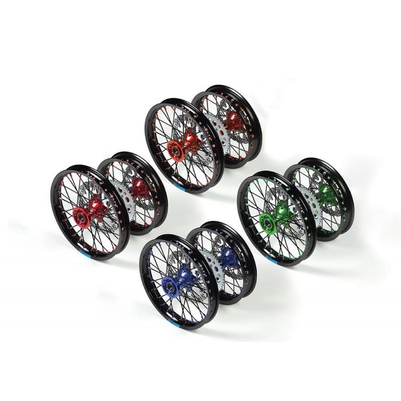 Roue avant 14' complète renforcée YCF alu 7116 / Moyeu - Tête de ra