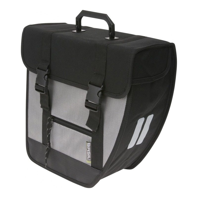 Sacoche latérale arrière vélo Basil Tour 17 Litres noir/argent (cô
