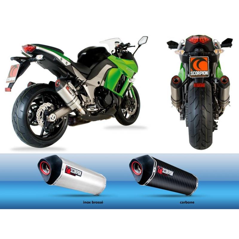 Silencieux homologué Scorpion Serket Finition Inox Brossé pour Kawas