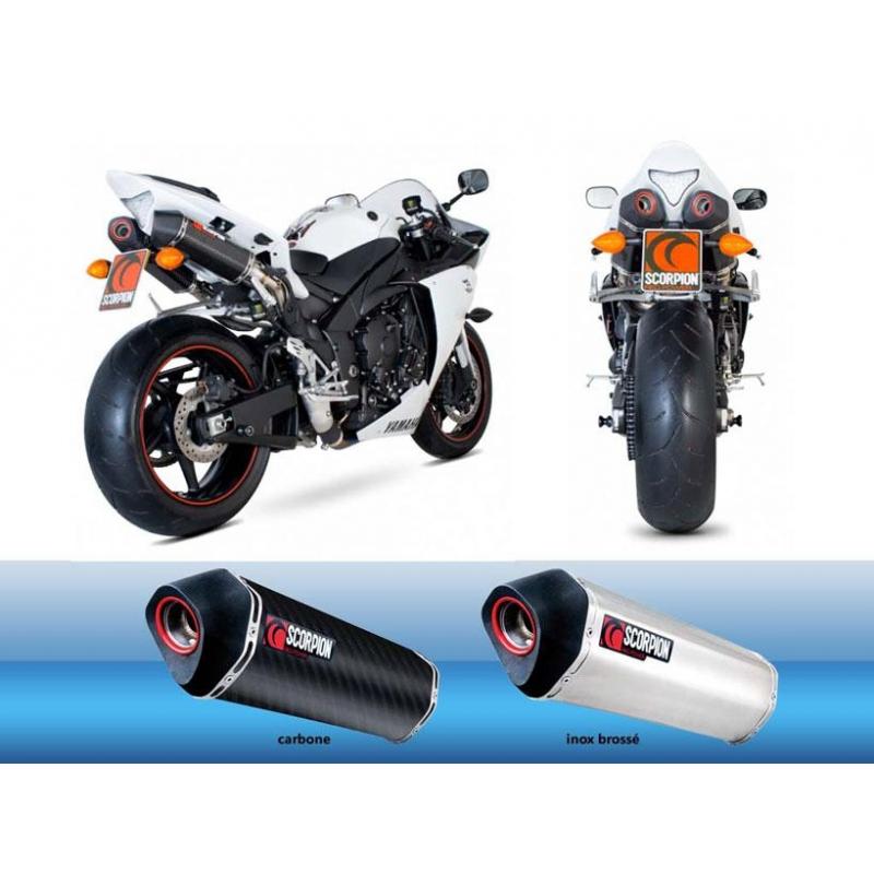 Silencieux homologué Scorpion Serket inox brossé pour Yamaha YZF-R1