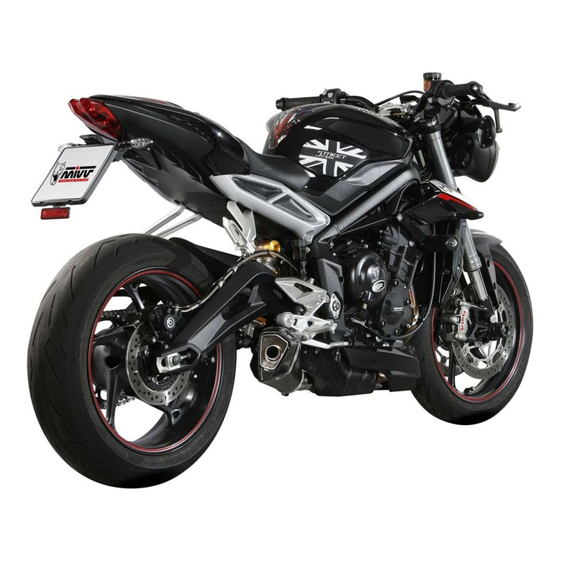 Silencieux Mivv Delta Race inox noir Triumph Street Triple 765 17-22