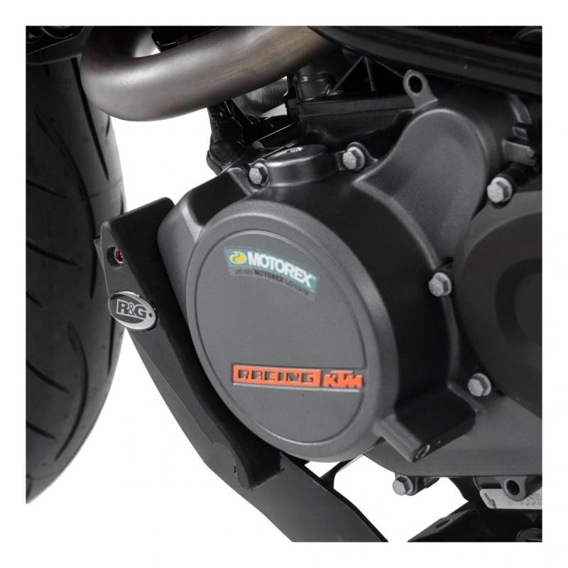Slider moteur gauche R&G Racing noir KTM Duke 125 17-18
