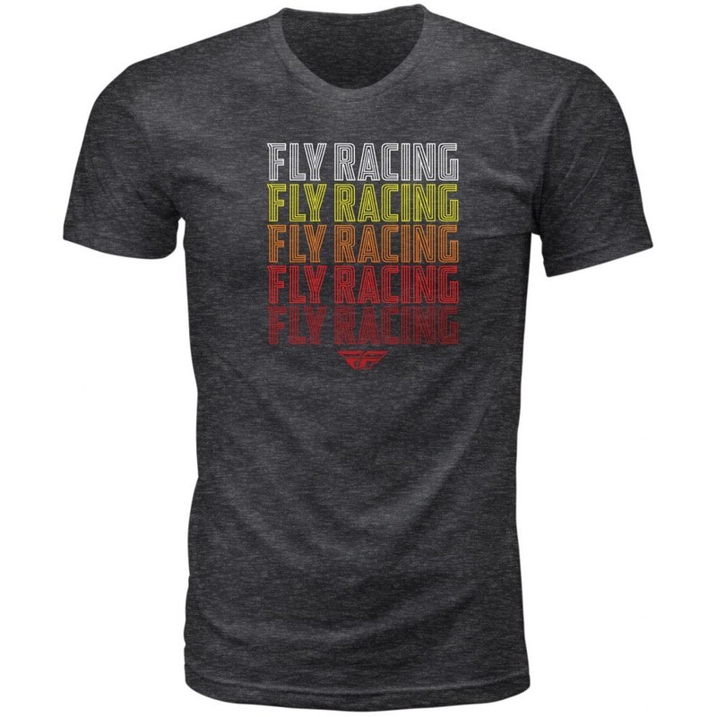 Tee-shirt Fly Racing Nostalgia gris foncé chiné
